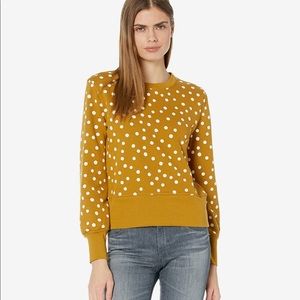 Madewell banded sweatshirt in inkwell dots